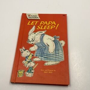 Vintage 1963 Let Papa Sleep! Wonder Books Easy Reader Emily Reed Hardcover